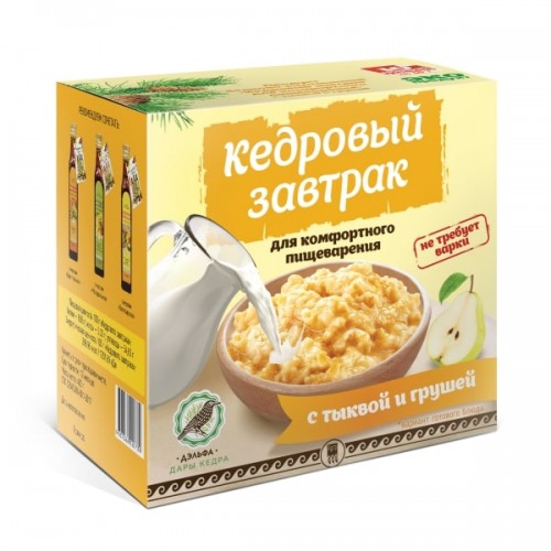 Купить Завтрак кедровый для комфортного пищеварения с тыквой и грушей  г. Ставрополь  